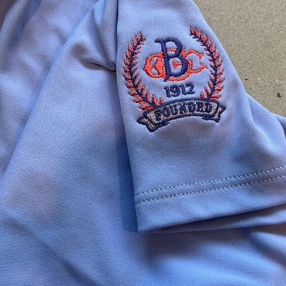 Adidas Men Clima Cool Blue & Orange Stripe Golf Short Sleeve Polo Shirt 2XL - Picture 5 of 6